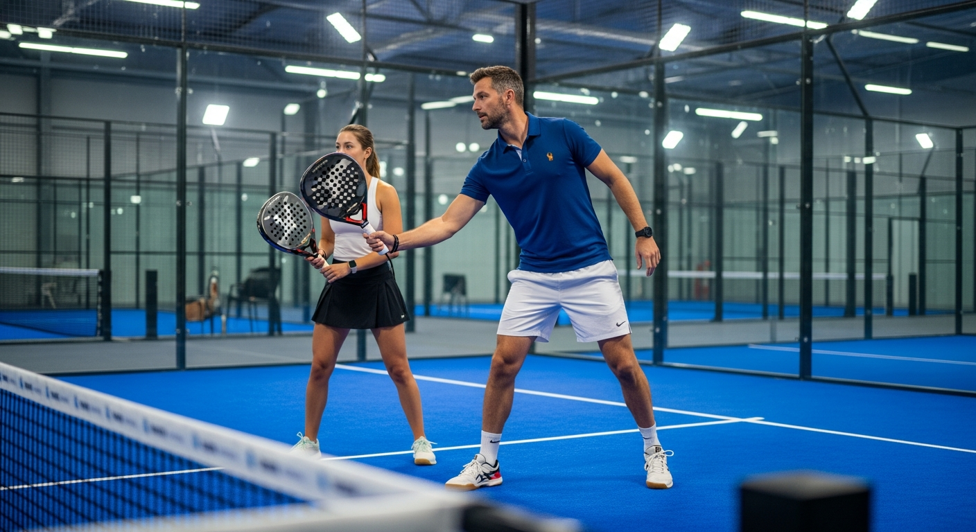 Sessione di coaching privato di padel con maestro professionista