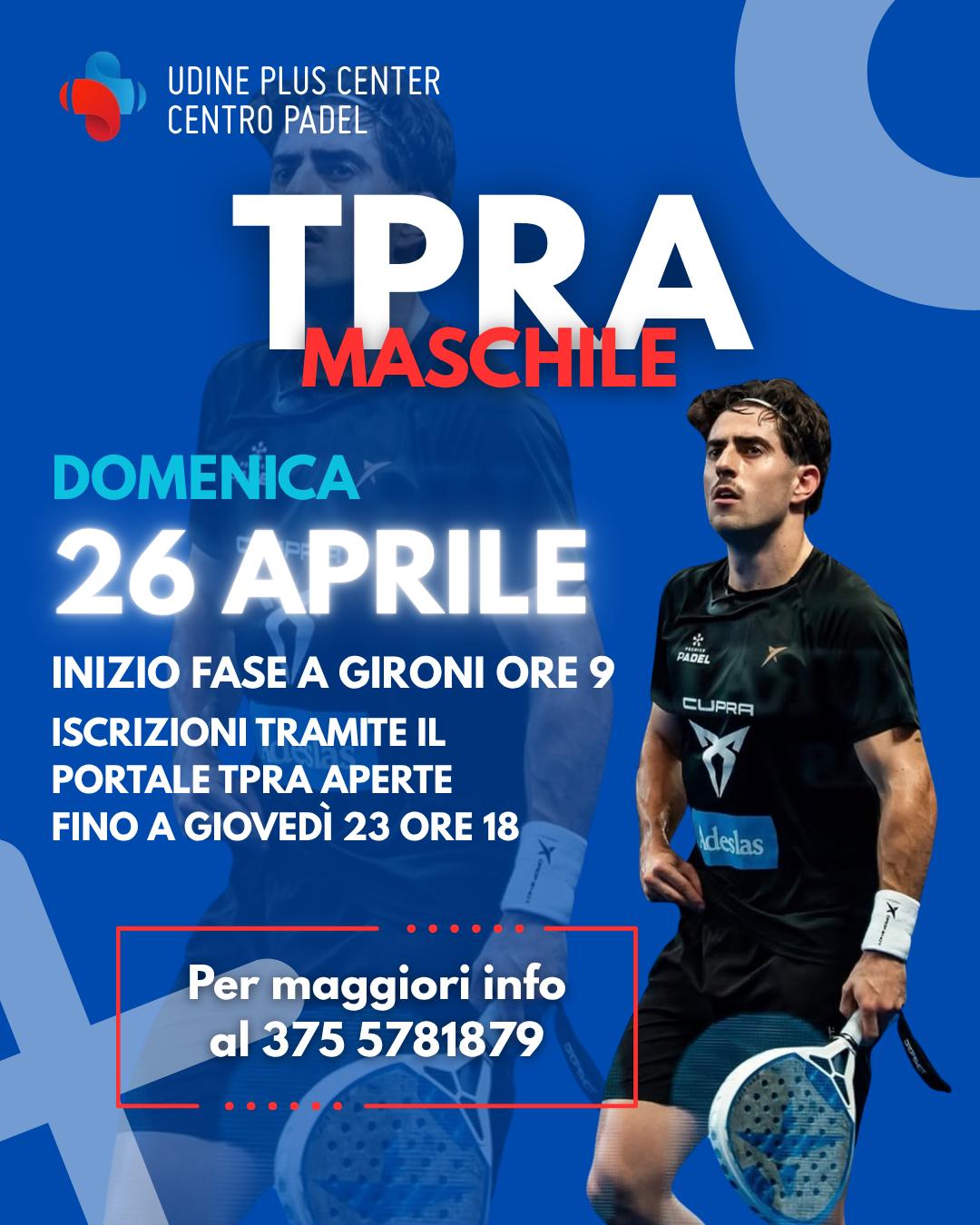 TPRA maschile 26 aprile 2026
